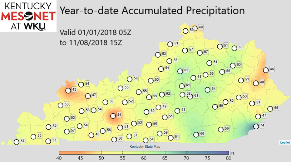 Kentucky Year To Date Accumulated Precipitation Arbor Doctor's